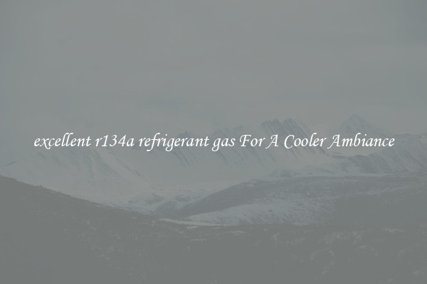 excellent r134a refrigerant gas For A Cooler Ambiance