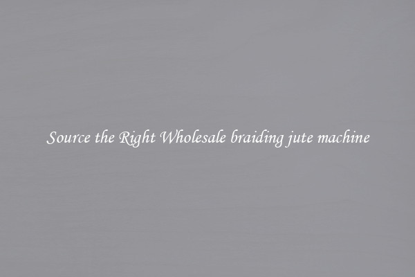  Source the Right Wholesale braiding jute machine 