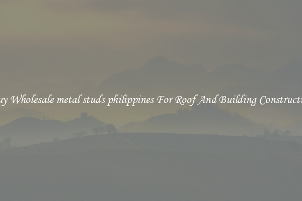 Buy Wholesale metal studs philippines For Roof And Building Construction