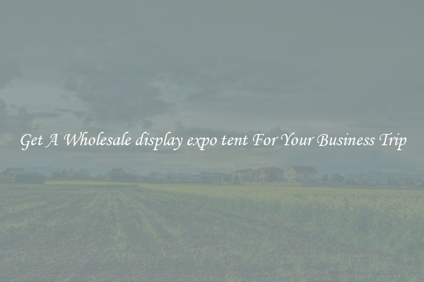 Get A Wholesale display expo tent For Your Business Trip