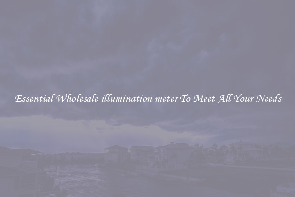 Essential Wholesale illumination meter To Meet All Your Needs