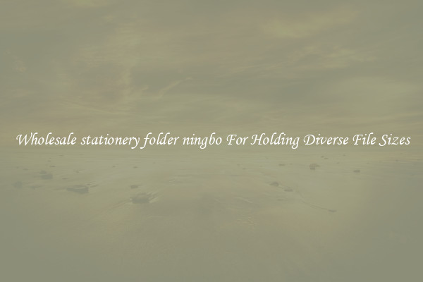 Wholesale stationery folder ningbo For Holding Diverse File Sizes