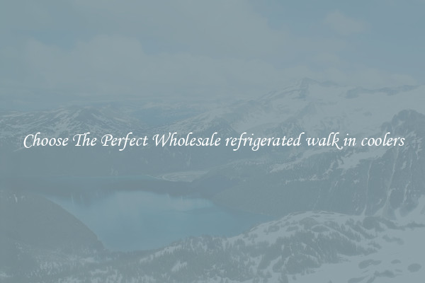 Choose The Perfect Wholesale refrigerated walk in coolers
