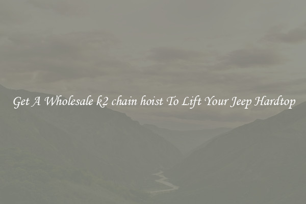 Get A Wholesale k2 chain hoist To Lift Your Jeep Hardtop