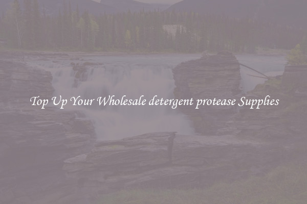 Top Up Your Wholesale detergent protease Supplies