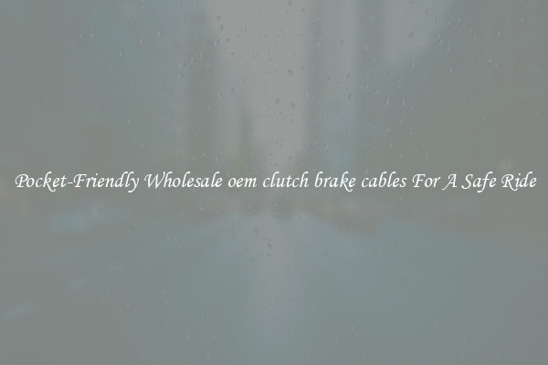 Pocket-Friendly Wholesale oem clutch brake cables For A Safe Ride