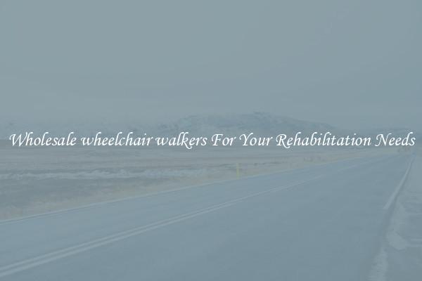 Wholesale wheelchair walkers For Your Rehabilitation Needs