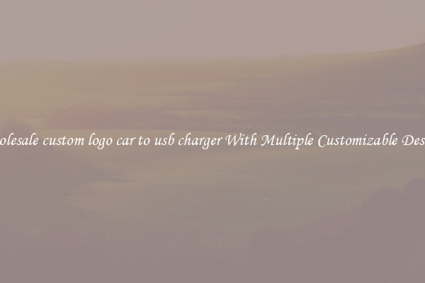 Wholesale custom logo car to usb charger With Multiple Customizable Designs